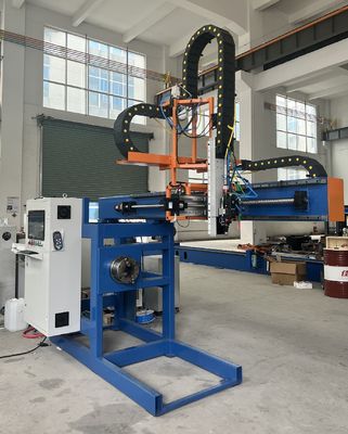 Ελαφριά μηχανή κοπής πόρτας πόλων/ CNC αυτόματη μηχανή κοπής πλάσματος, διάμετρος 350 mm, εγκεφαλική 2000 mm