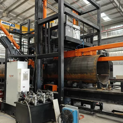 Διπλό τόξο πολυσύρματος βυθισμένο τόξο CNC πόλος κλειστή συγκόλληση μηχανή για 14m διάμετρος 1,9m χάλυβα πόλος