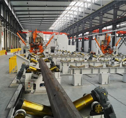 HM2500/14000 14m CNC Αυτόματη Μηχανή Συγκόλλησης Ραφής Φωτιστικών Στύλων Μέγιστη Διάμετρος 2500mm